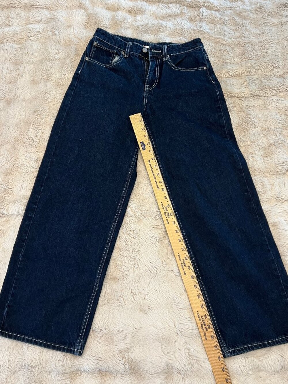 BDG Urban Outfitters Tapered Baggy Jeans Size 26 Dark Wash Y2K Wide Leg